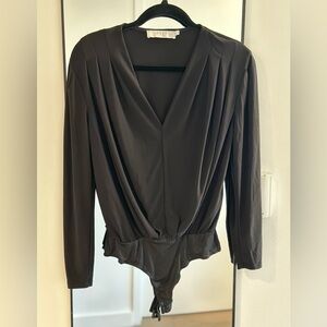 Work to dinner black flowy top / bodysuit